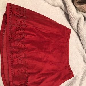 Dark red/burgundy velvet skirt